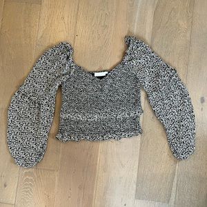 ASTR The Label Long Sleeve Ruched Top